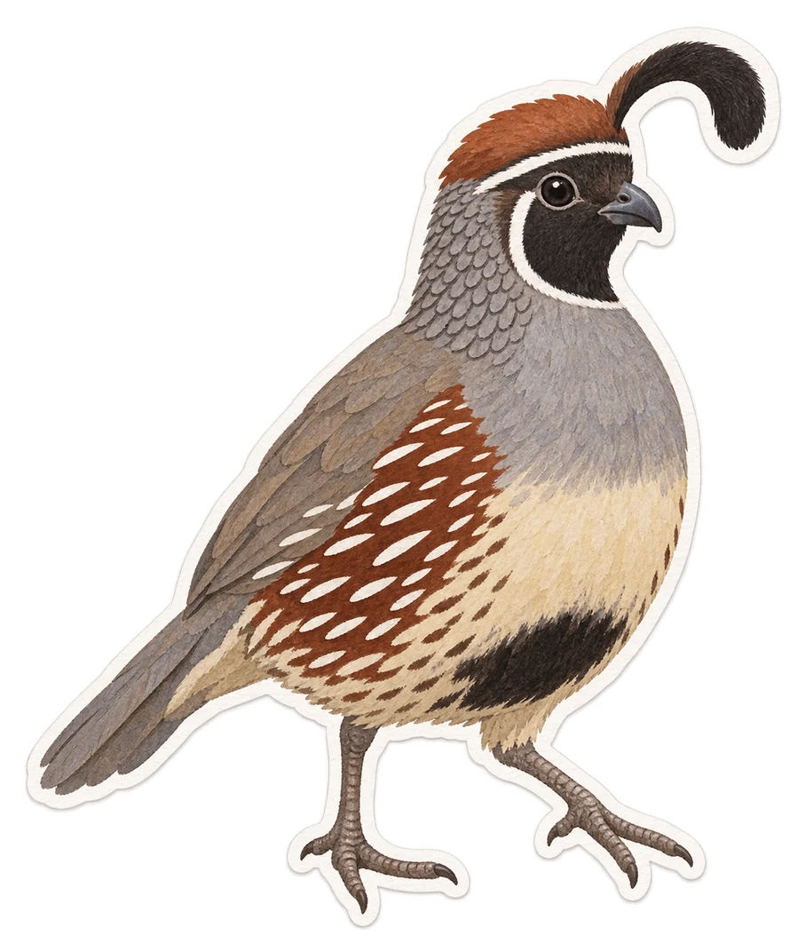 Le colin de Gambel (Callipepla gambelii)