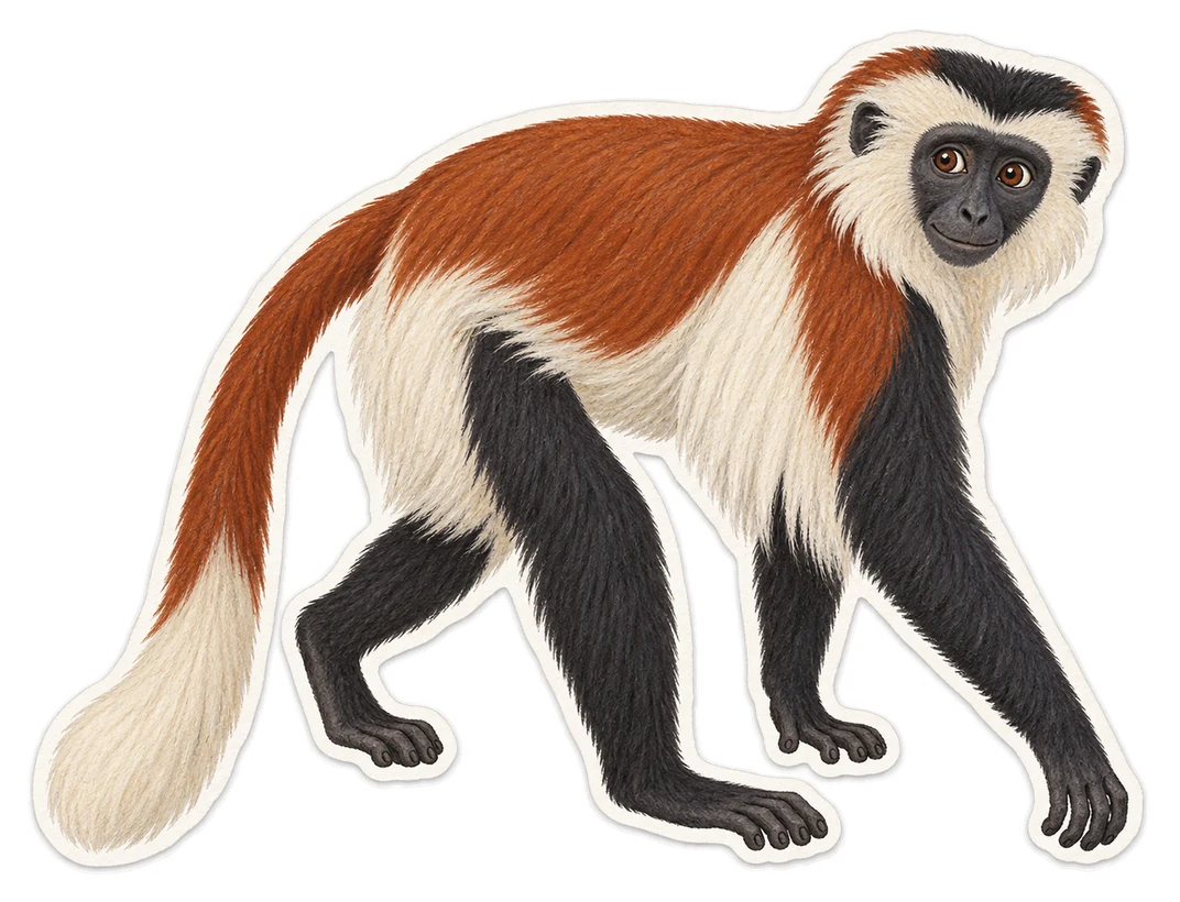 Le colobe bai (Piliocolobus badius)