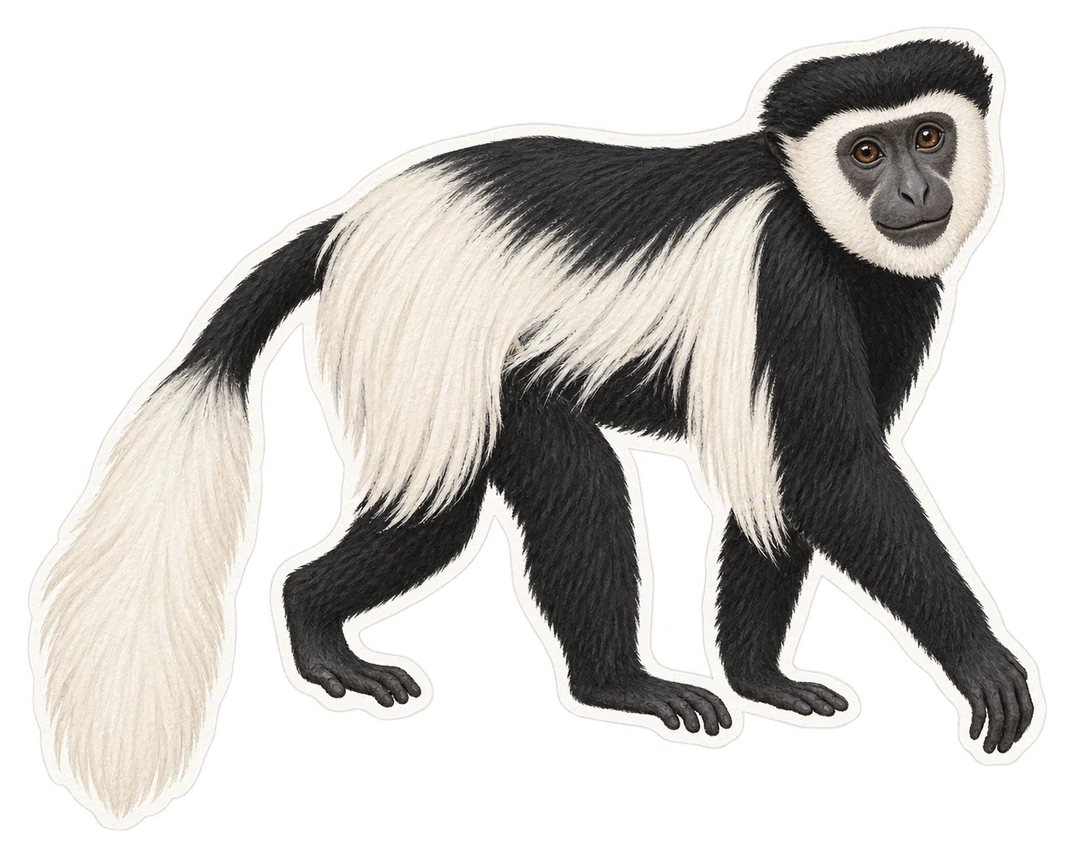 Le colobe d’Angola du Congo (Colobus angolensis congoensis)