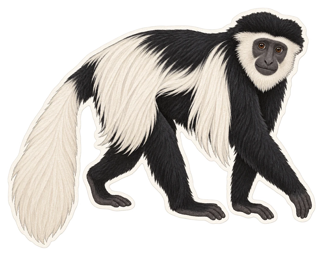 Le colobe royal (Colobus polykomos)
