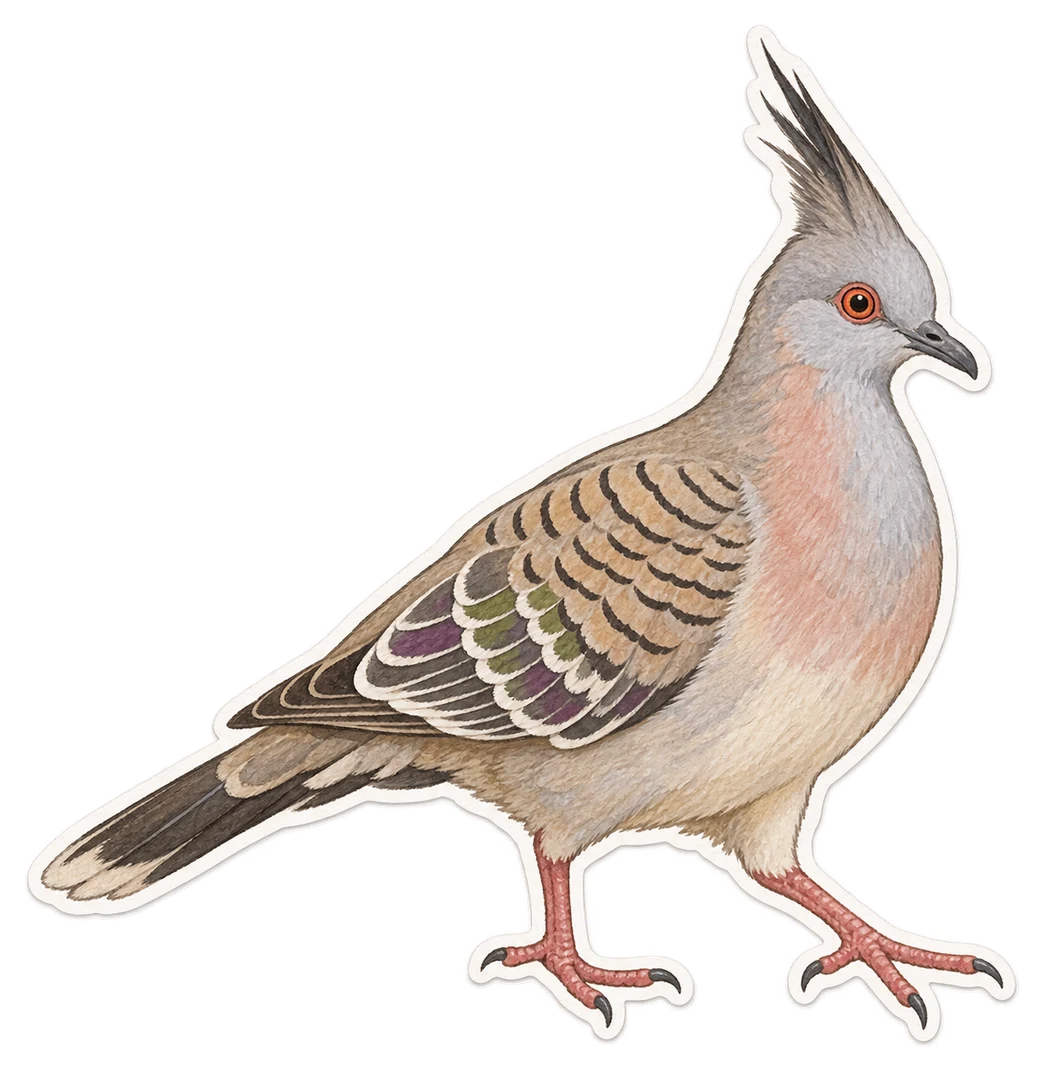 La colombine longup (Ocyphaps lophotes)