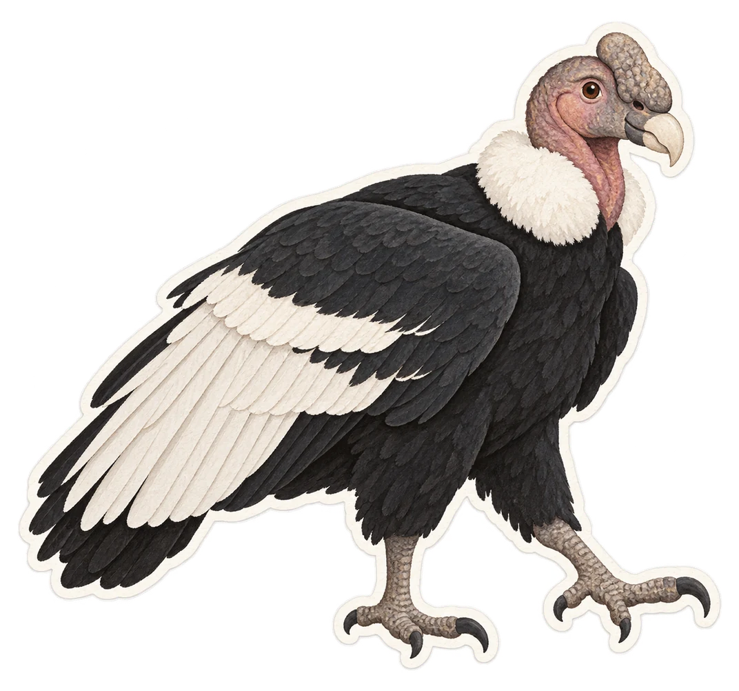 Le condor des Andes (Vultur gryphus)