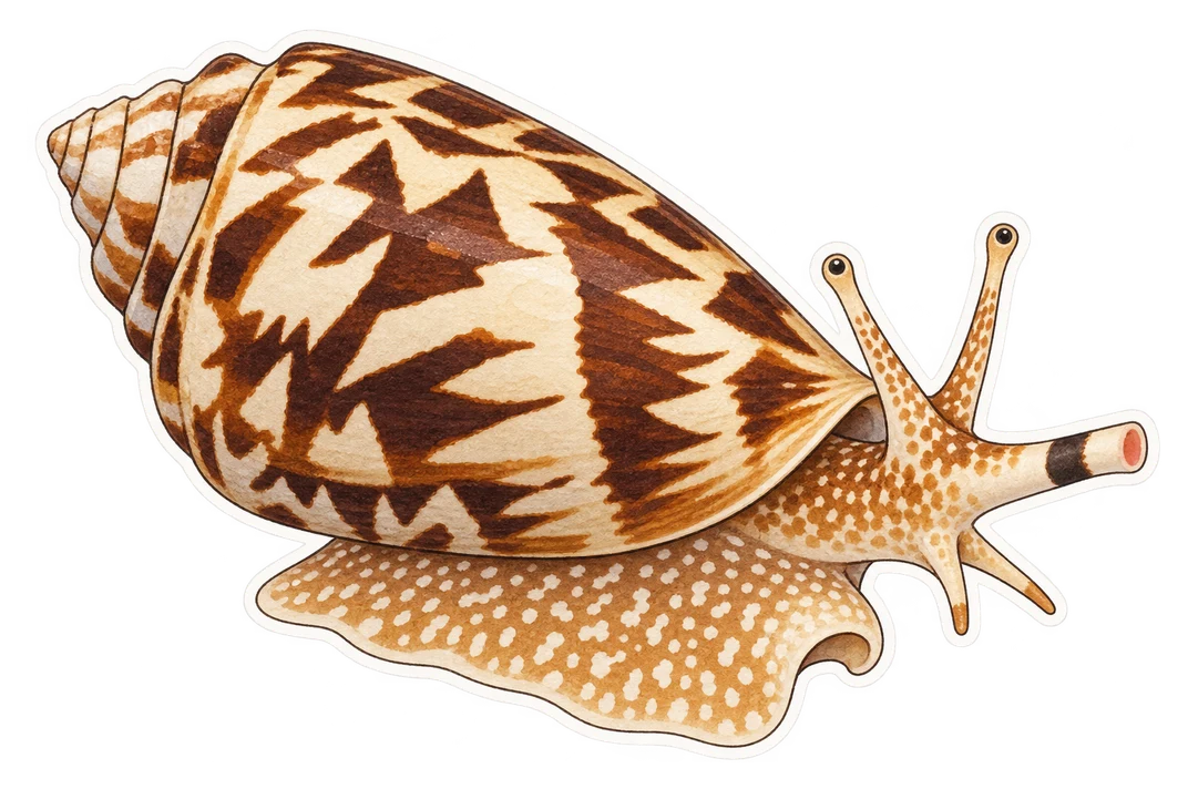 Le cône impérial (Conus aulicus)
