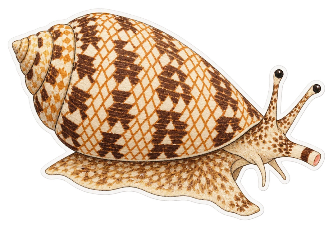 Le cône textile (Conus textile)