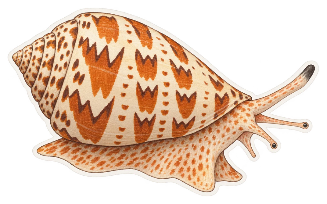 Le cône tulipe (Conus tulipa)