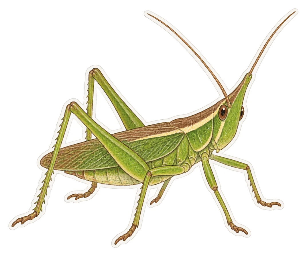 Le conocéphale des roseaux (Conocephalus dorsalis)