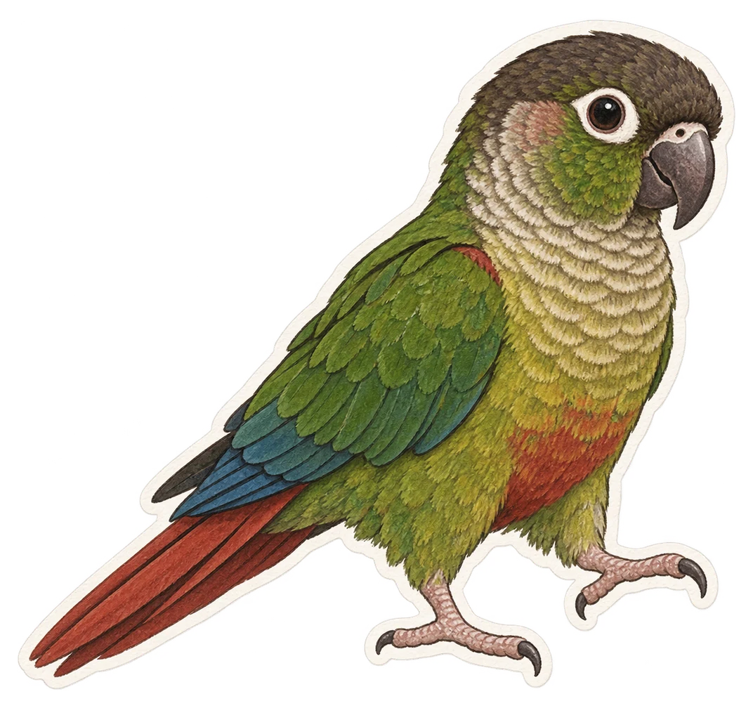 La conure de Molina (Pyrrhura molinae)