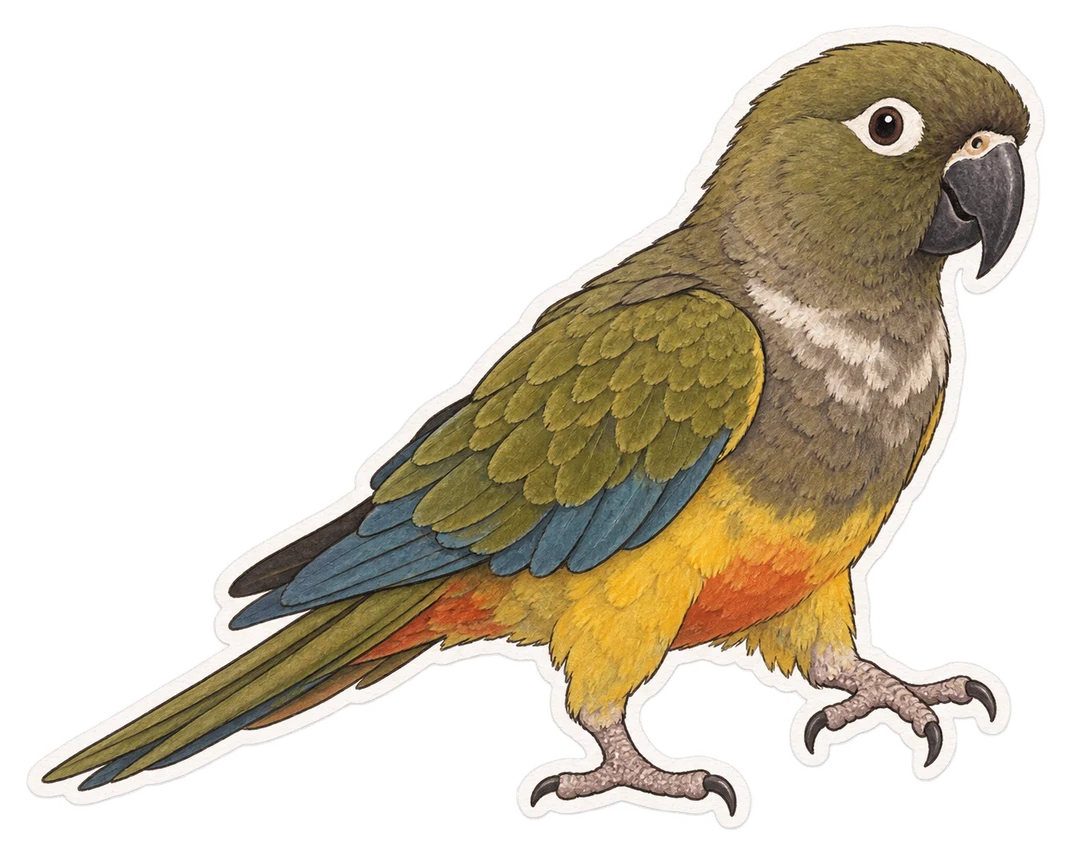 La conure de Patagonie (Cyanoliseus patagonus)