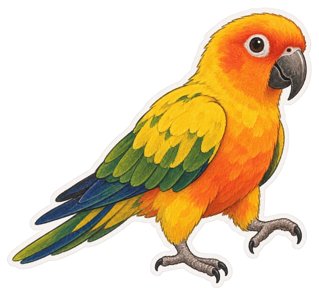 La conure jandaya (Aratinga jandaya)