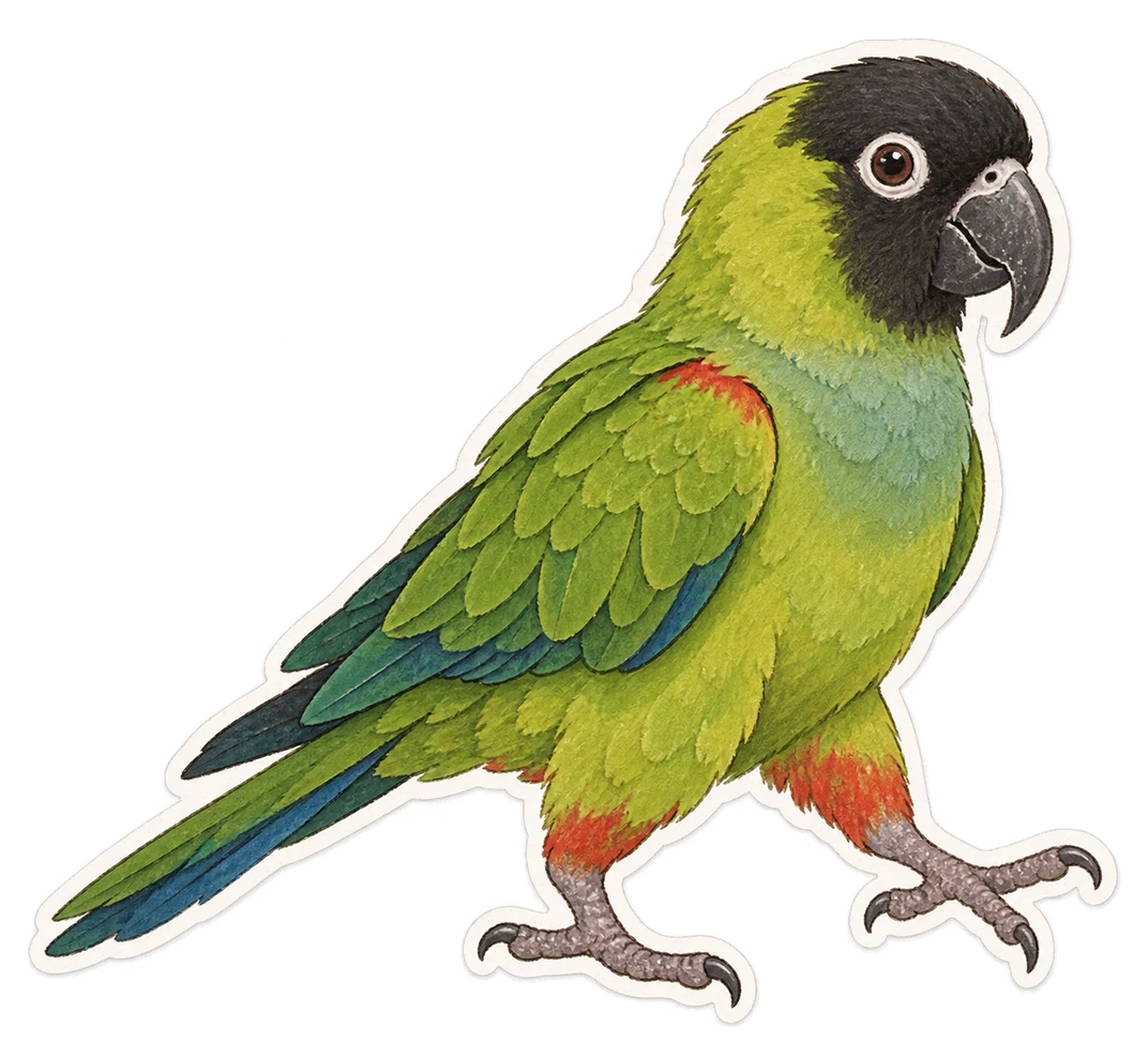 La conure nanday (Aratinga nenday)