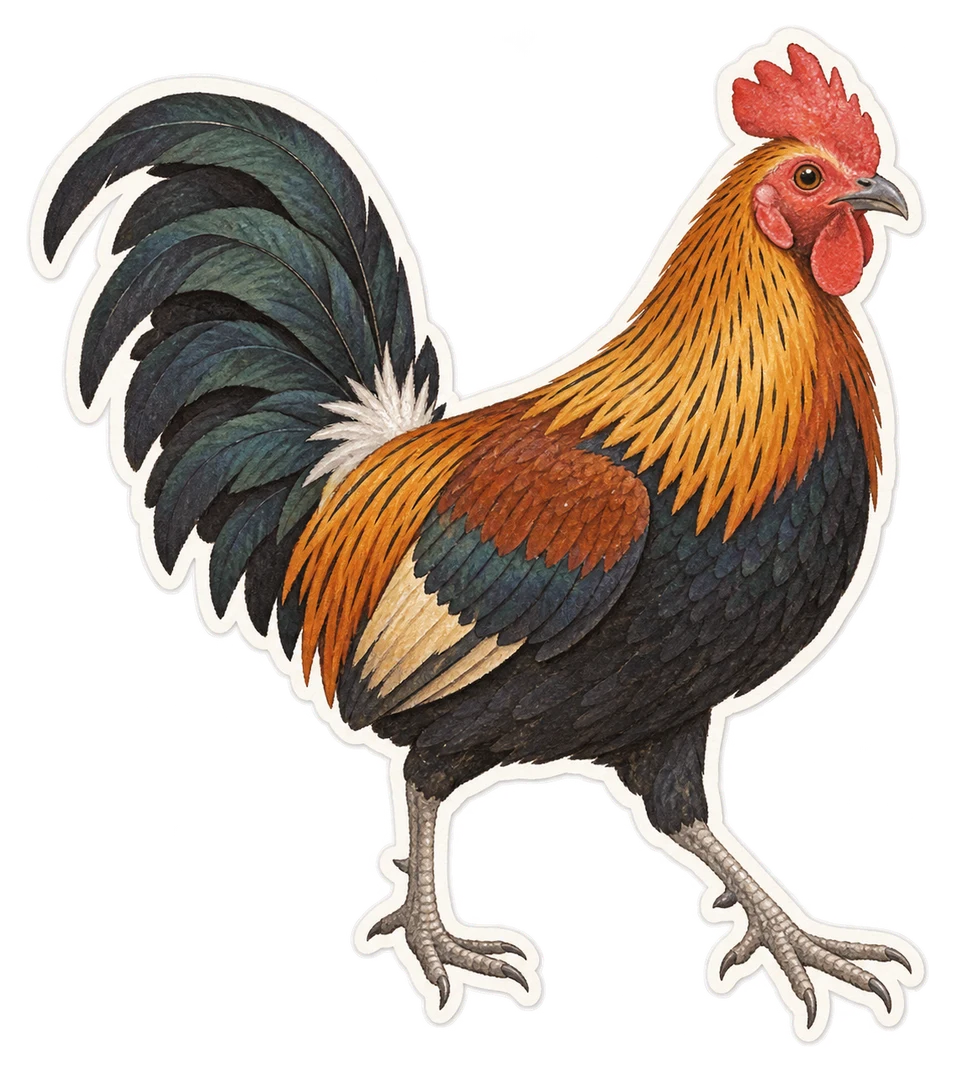 Le coq de Lafayette (Gallus lafayettii)