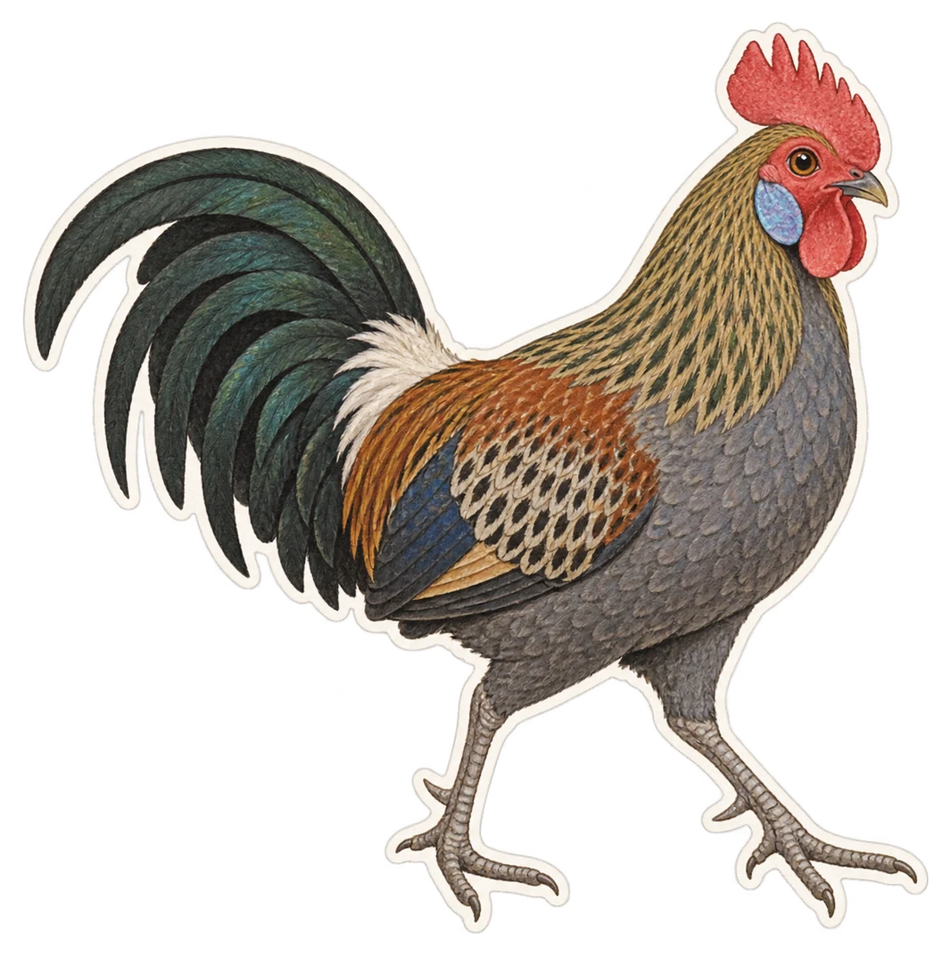 Le coq de Sonnerat (Gallus sonneratii)