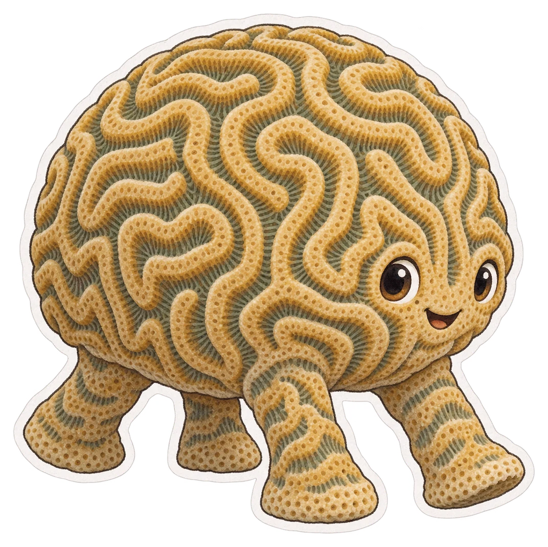 Le corail cerveau (Diploria labyrinthiformis)