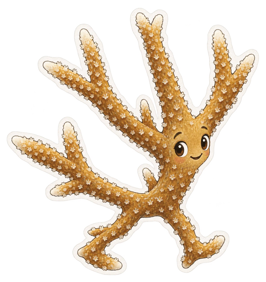Le corail corne de cerf (Acropora cervicornis)