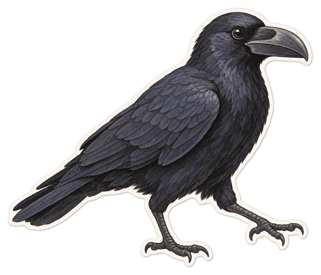 Le corbeau à gros bec (Corvus macrorhynchos)