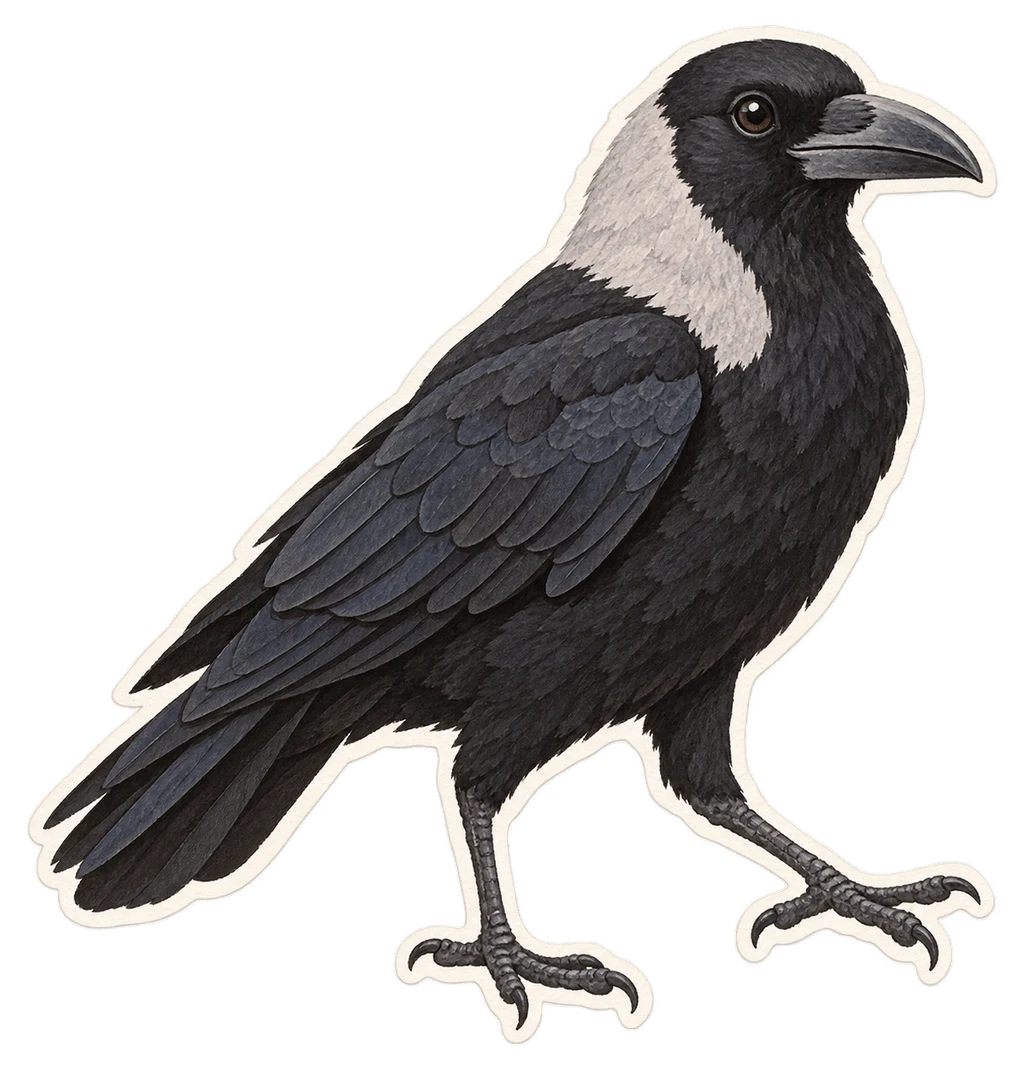 Le corbeau de Torres (Corvus orru)