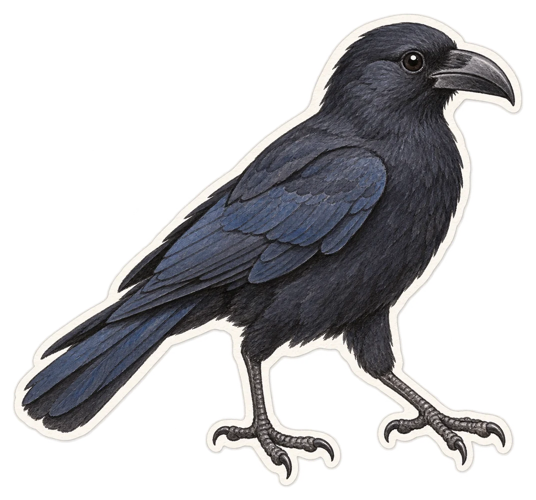Le corbeau hawaïen (Corvus hawaiiensis)