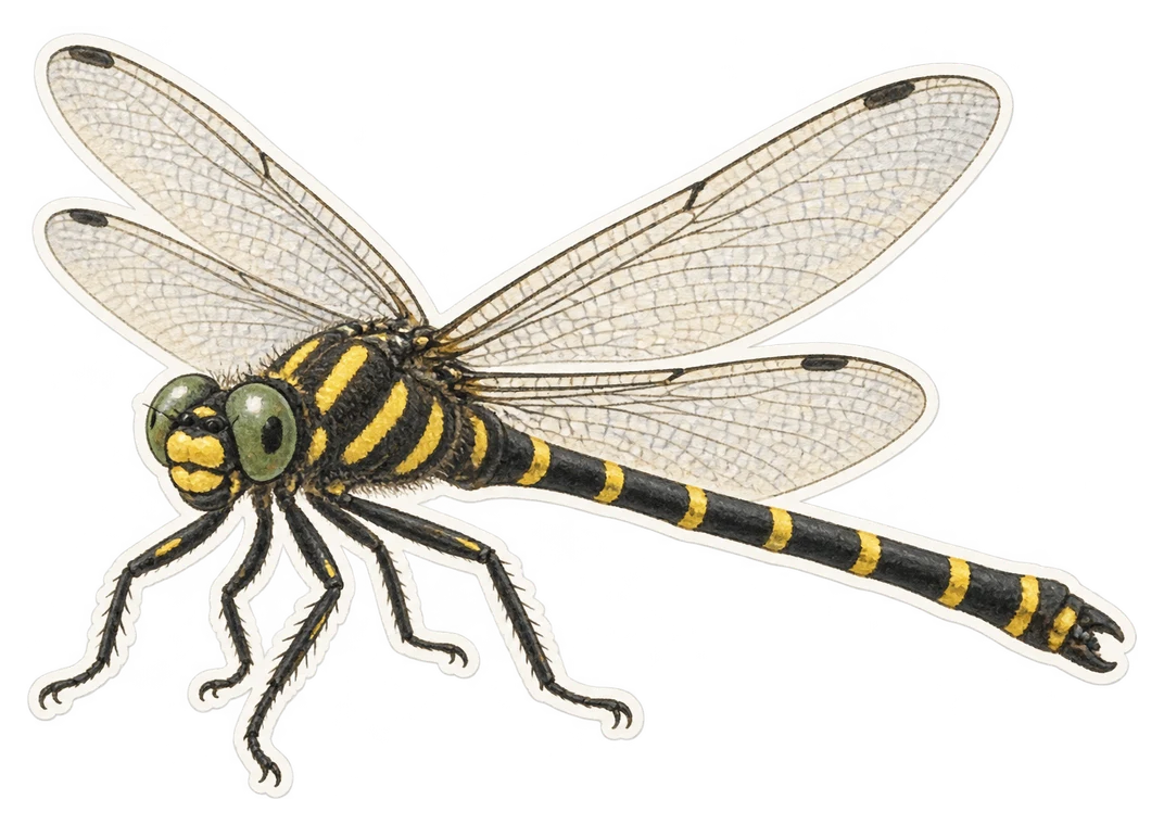Le cordulégastre annelé (Cordulegaster boltonii)