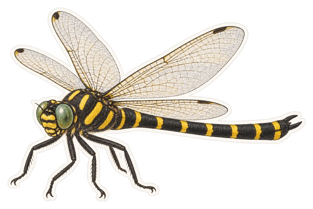 Le cordulégastre bidenté (Cordulegaster bidentata)