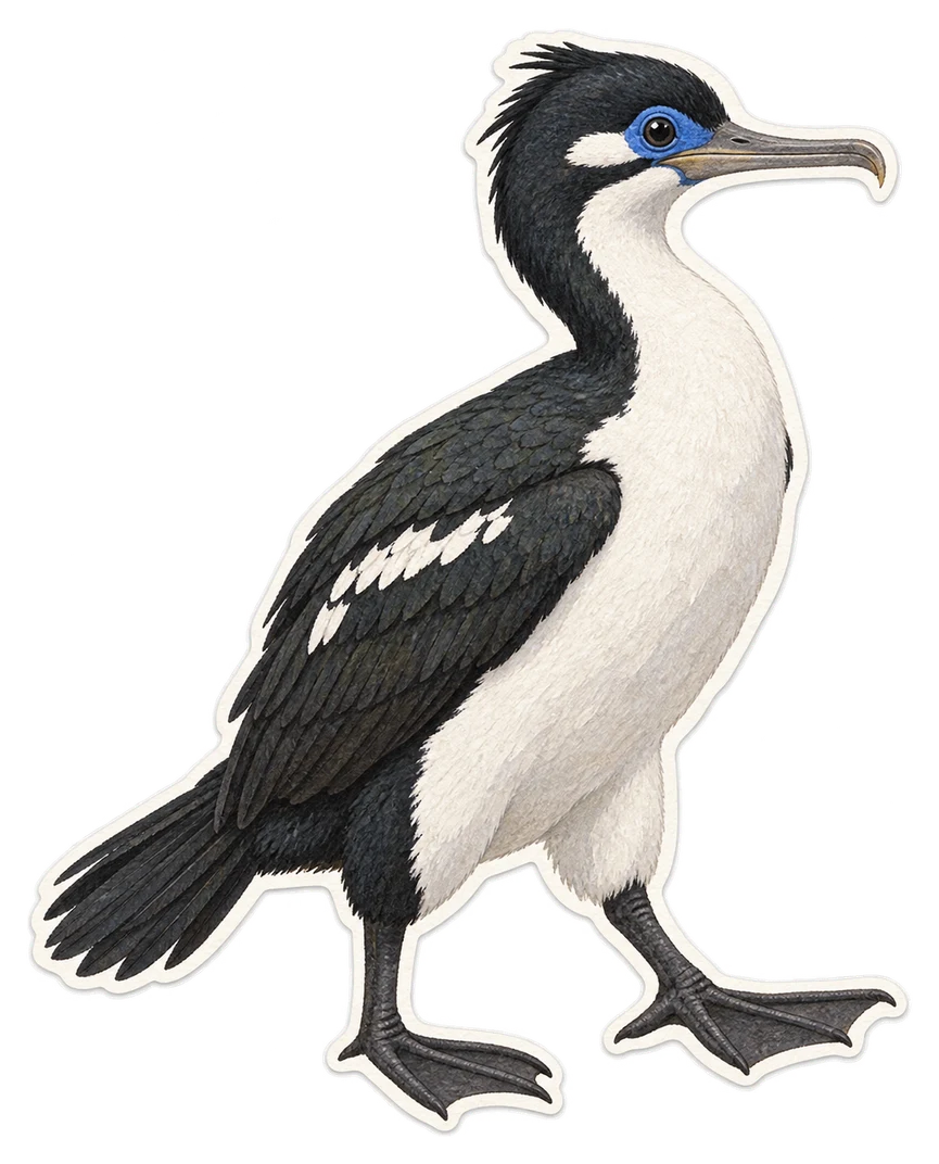 Le cormoran de Gaimard (Poikilocarbo gaimardi)