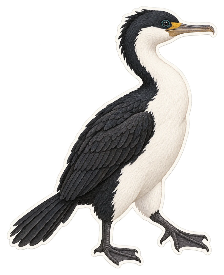 Le cormoran des Bougainville (Leucocarbo bougainvilliorum)