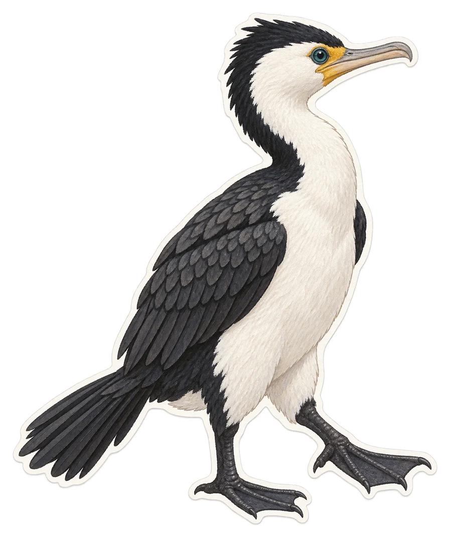 Le cormoran varié (Phalacrocorax varius)