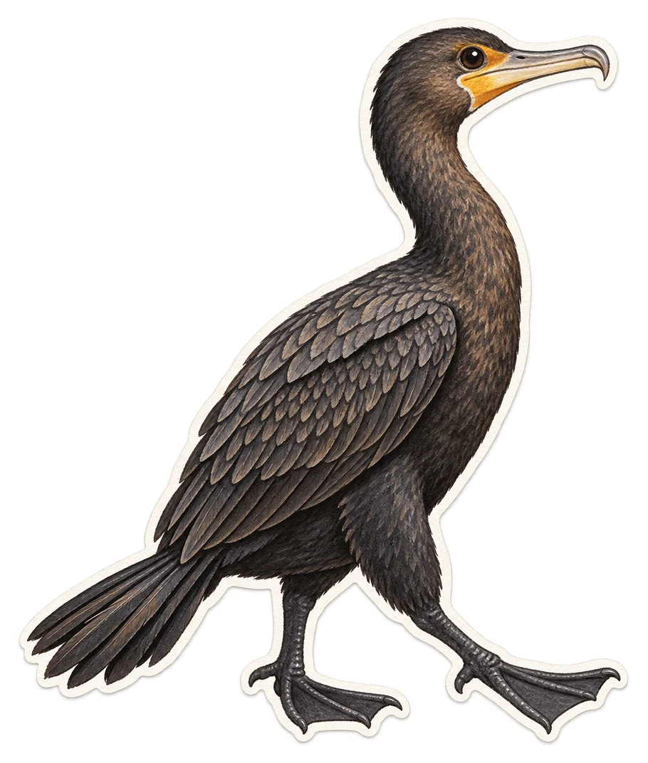 Le cormoran vigua (Nannopterum brasilianum)