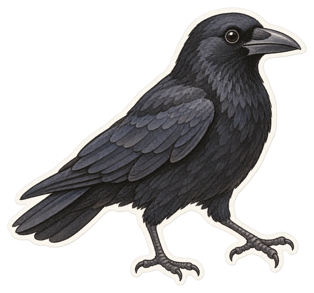 La corneille d'Amérique (Corvus brachyrhynchos)