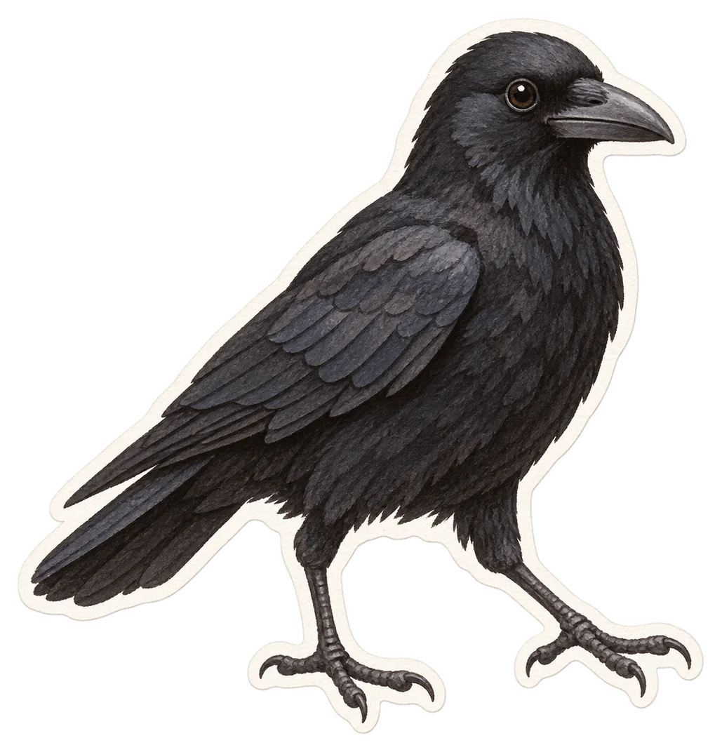 La corneille noire (Corvus corone)