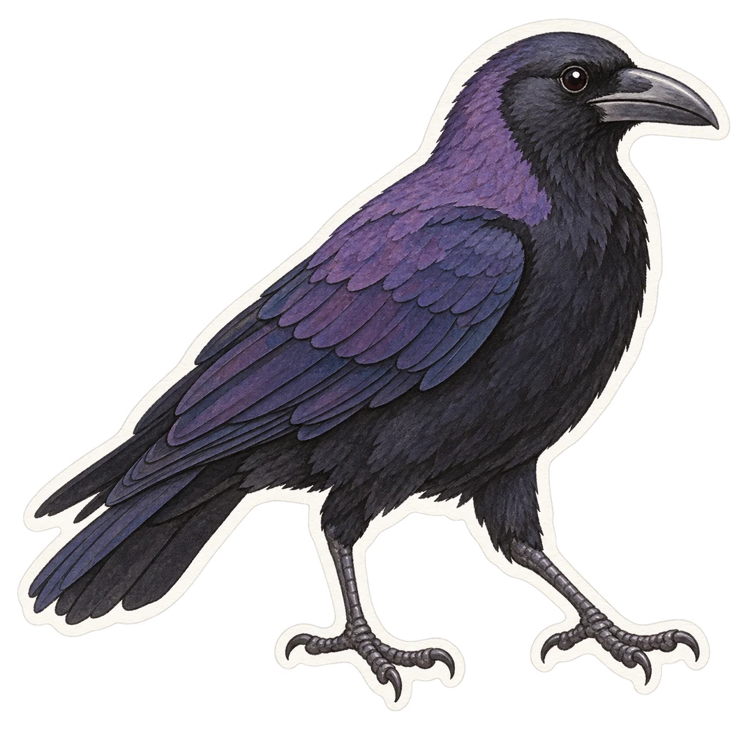 La corneille violacée (Corvus violaceus)
