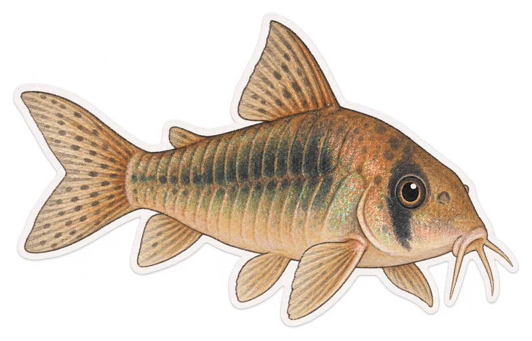 Le corydoras bronze (Corydoras aeneus)