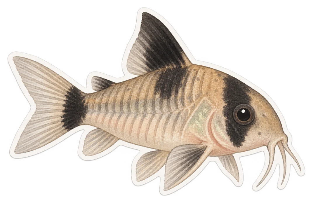 Le corydoras panda (Corydoras panda)