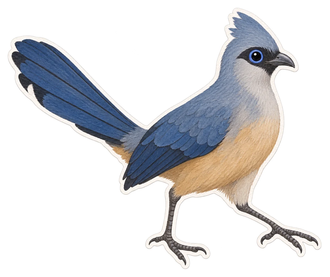 Le coua bleu (Coua caerulea)