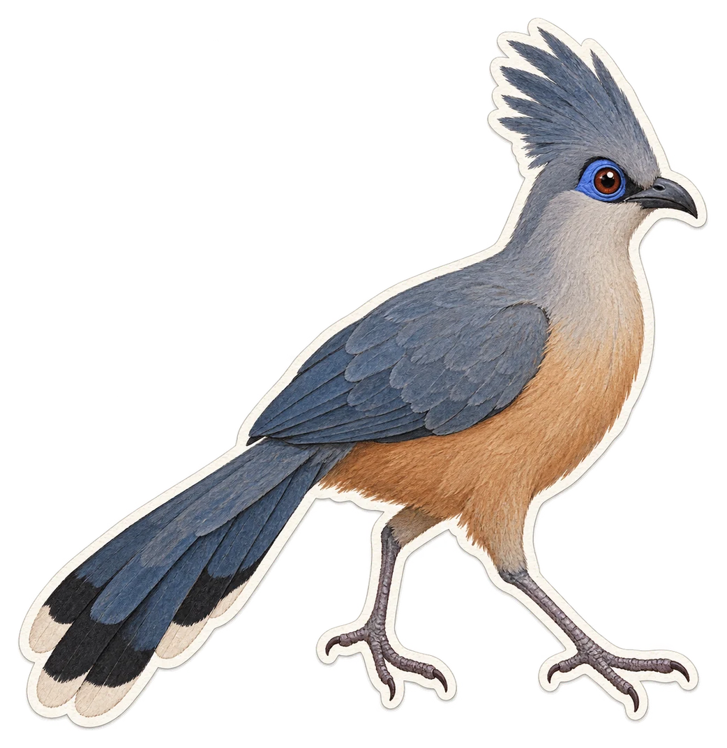 Le coua huppé (Coua cristata)