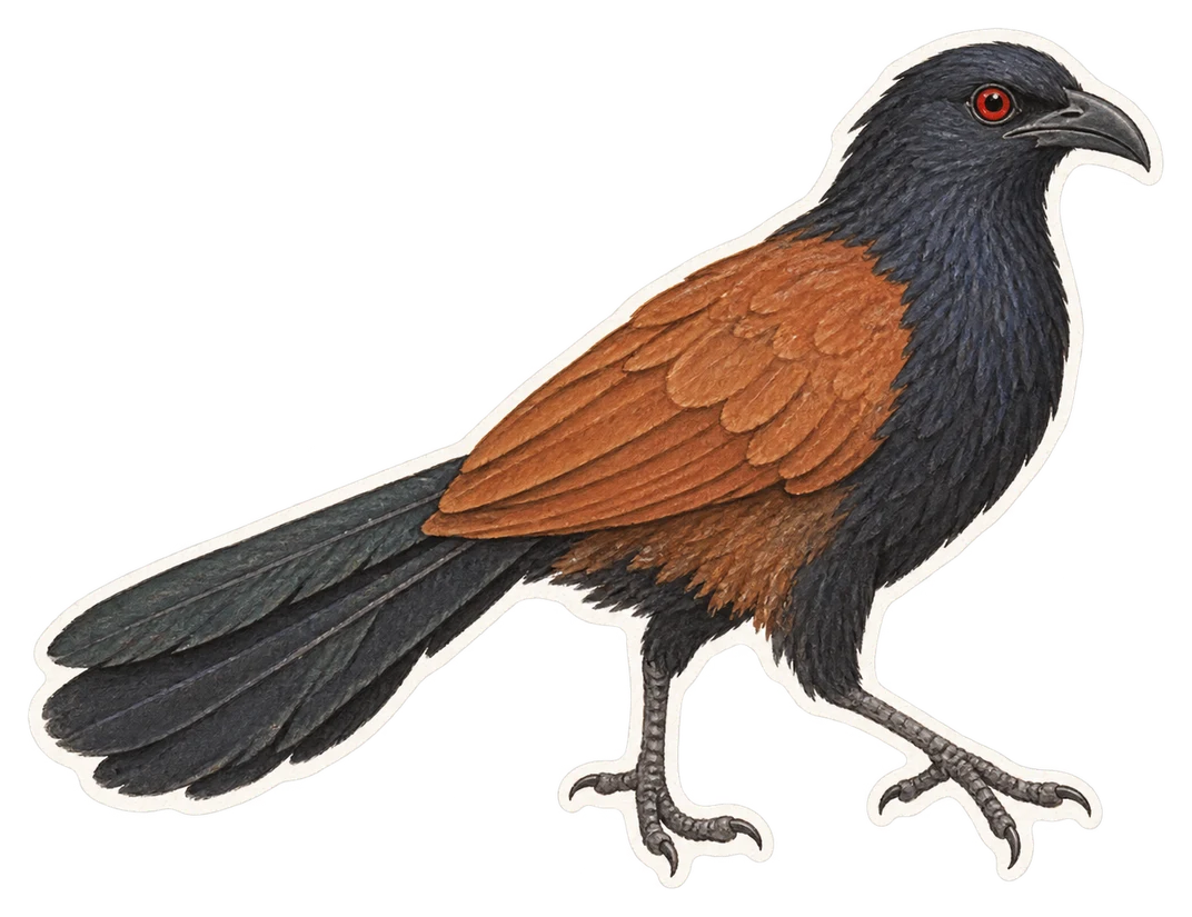 Le coucal du Sénégal (Centropus senegalensis)