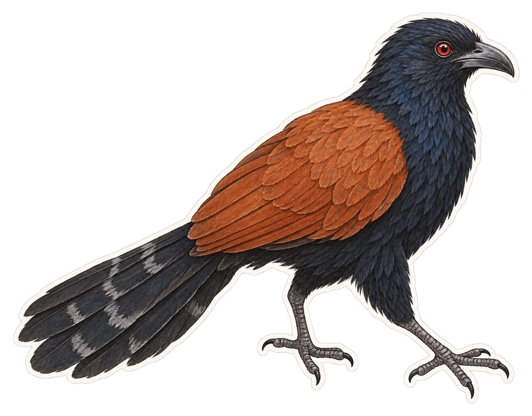 Le coucal faisan (Centropus phasianinus)