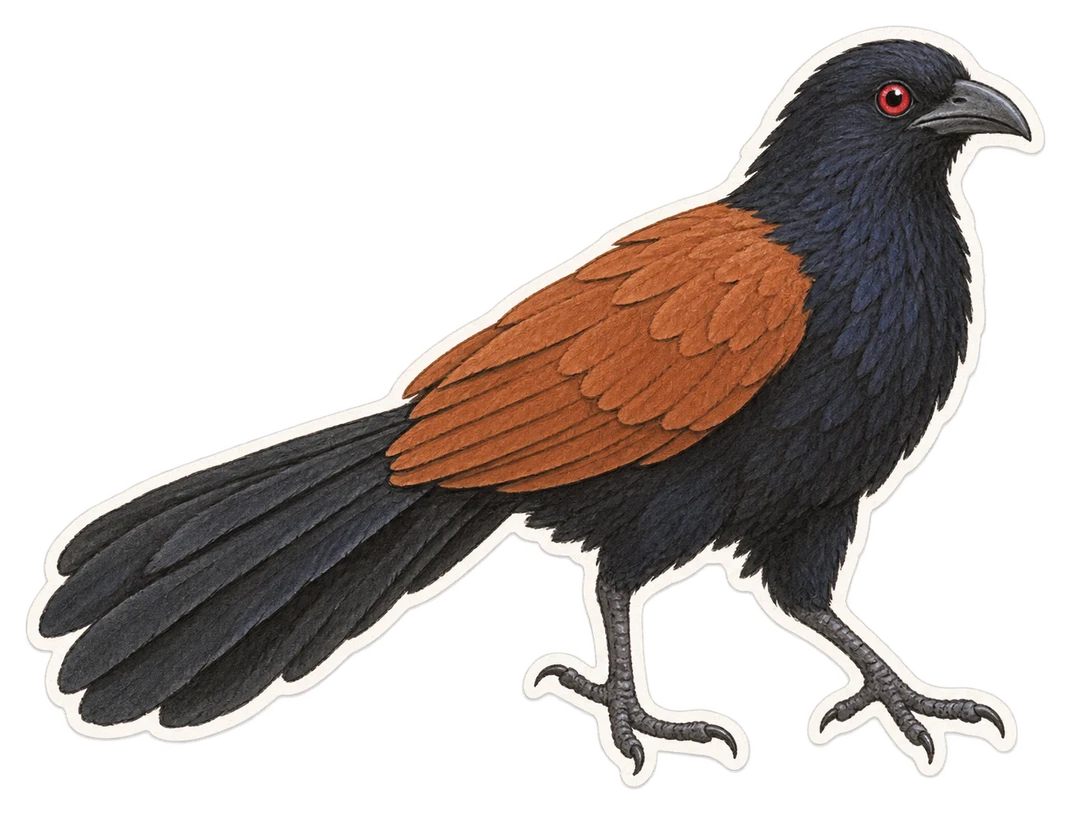 Le coucal noir (Centropus grillii)