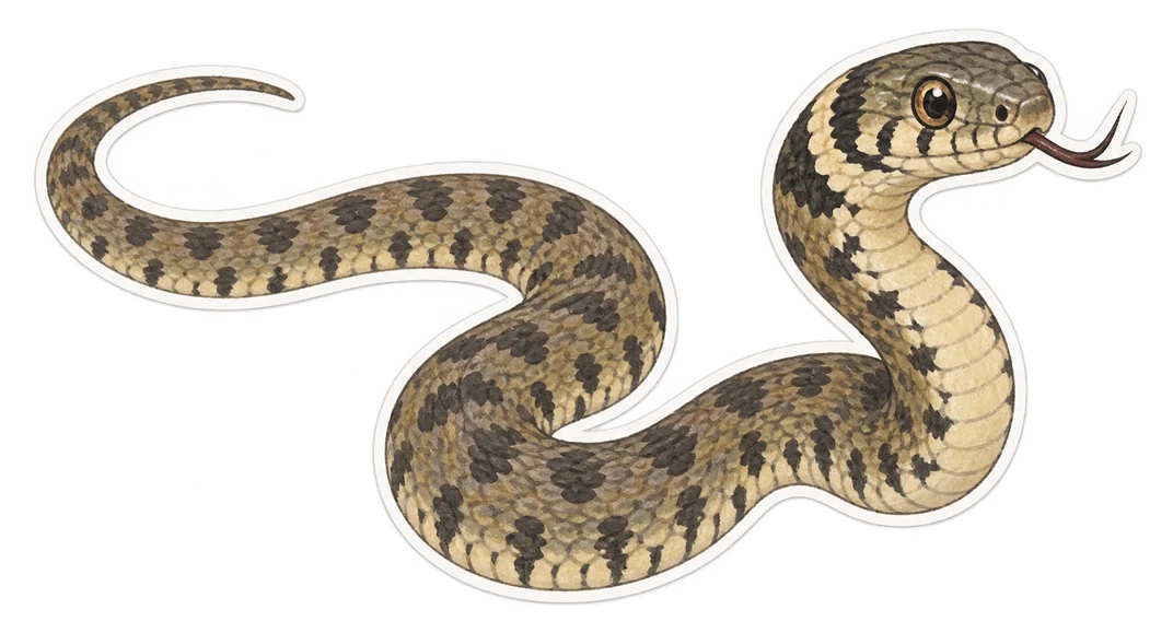 La couleuvre à collier ibérique (Natrix astreptophora)