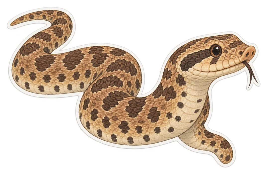 La couleuvre à nez plat (Heterodon platirhinos)
