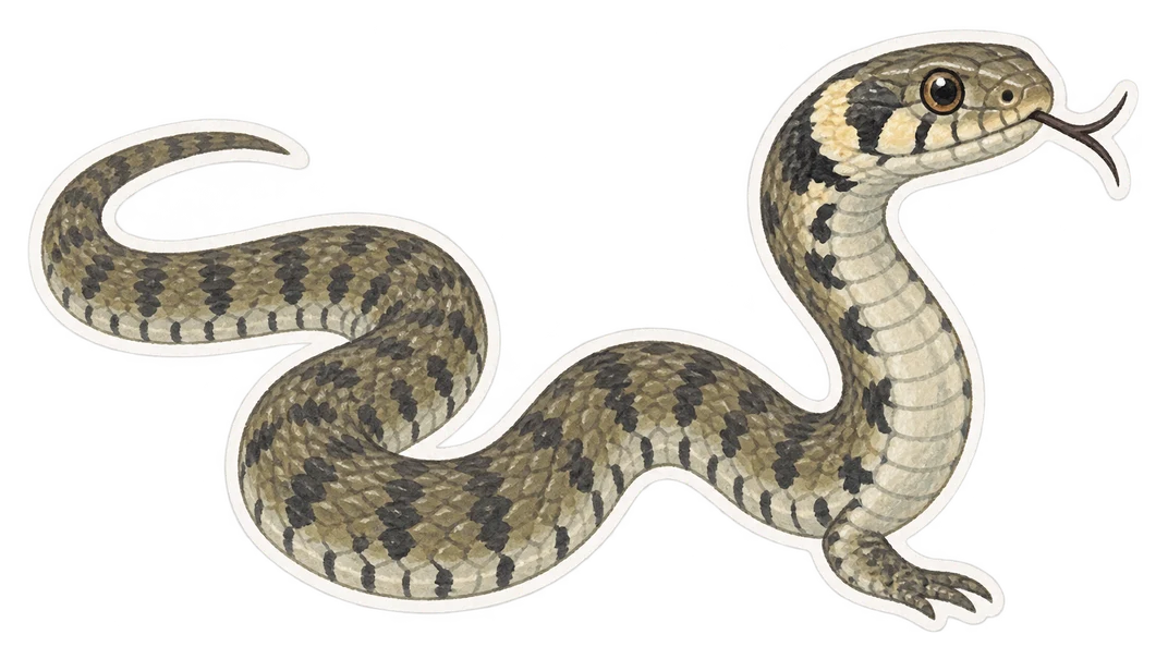 La couleuvre helvétique (Natrix helvetica)
