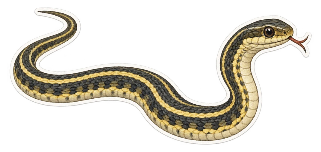 La couleuvre mince (Thamnophis saurita)