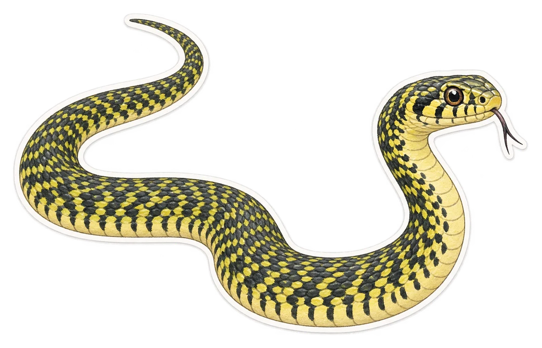 La couleuvre verte et jaune (Hierophis viridiflavus)
