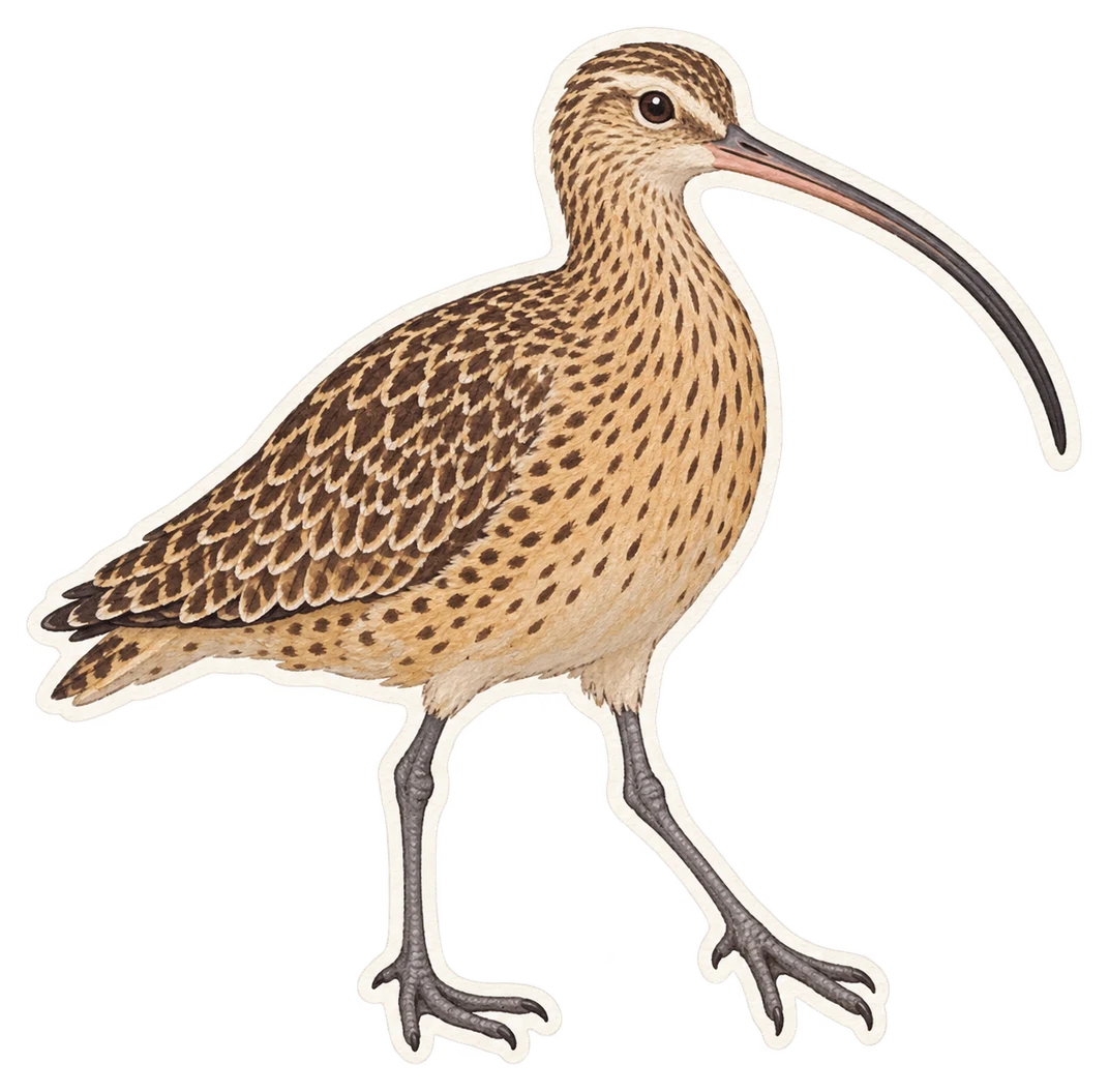 Le courlis à long bec (Numenius americanus)