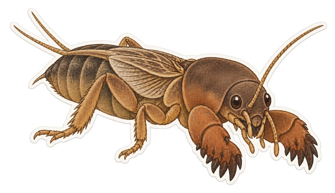 La courtilière commune (Gryllotalpa gryllotalpa)