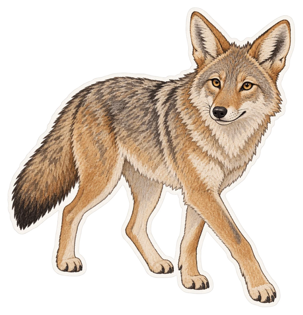 Le coyote (Canis latrans)