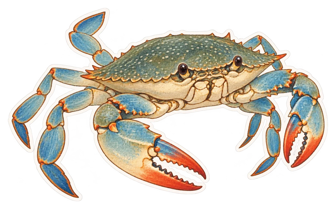 Le crabe bleu (Callinectes sapidus)