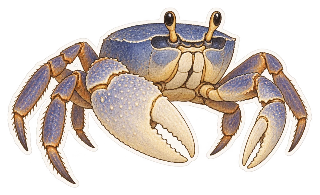 Le crabe de terre bleu (Cardisoma guanhumi)