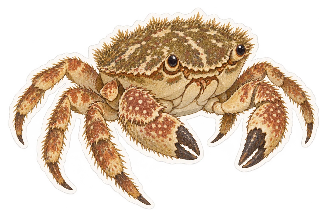Le crabe velu (Pilumnus hirtellus)