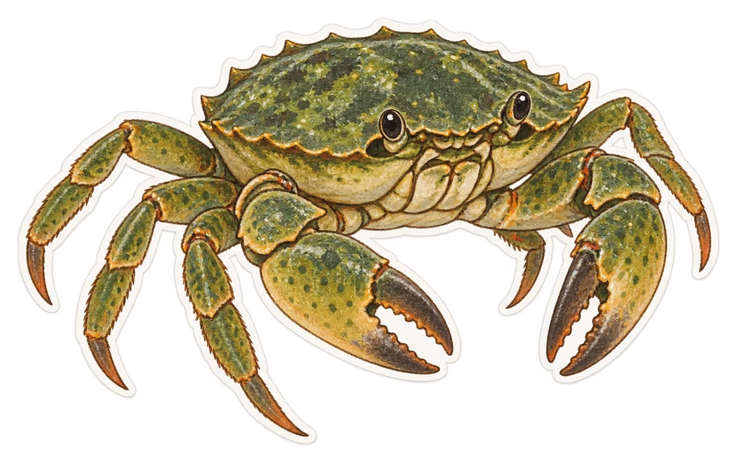 Le crabe vert (Carcinus maenas)