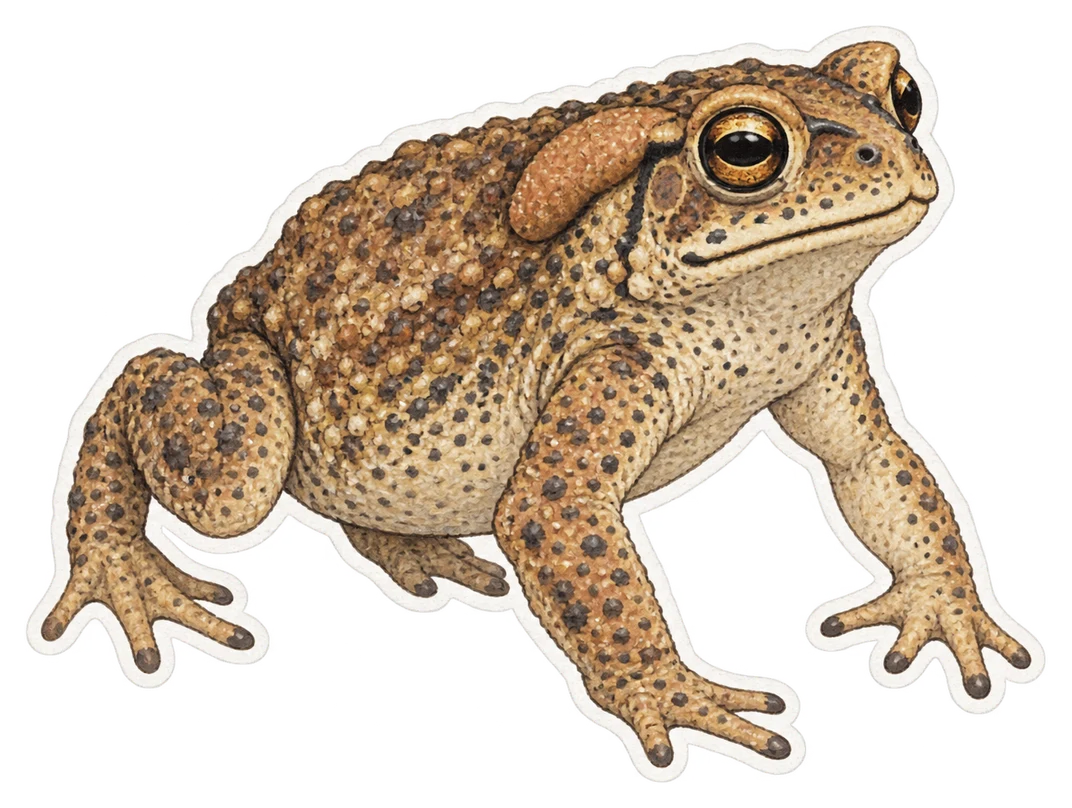 Le crapaud asiatique (Duttaphrynus melanostictus)